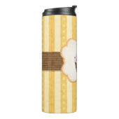 Vintager Kuchen-Hintergrund Thermosbecher (Nach links gedreht)
