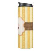 Vintager Kuchen-Hintergrund Thermosbecher (Nach rechts gedreht)