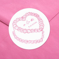 Vintager Kuchen-Pink-Hochzeit in Handschrift