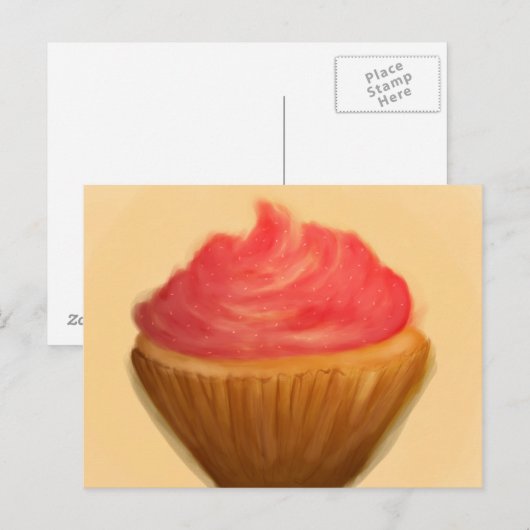 Vintager Kuchen Postkarte (Vorne/Hinten)