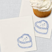 Vintager Kuchenblauer Whimsikale Hochzeit Serviette