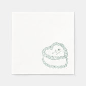 Vintager Kuchenkuchen, handgezeichnet Serviette (Vorderseite)