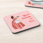 Vintager Kuchenmacher Getränkeuntersetzer (Linke Seite)