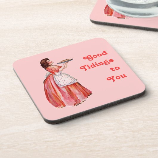 Vintager Kuchenmacher Getränkeuntersetzer (Linke Seite)