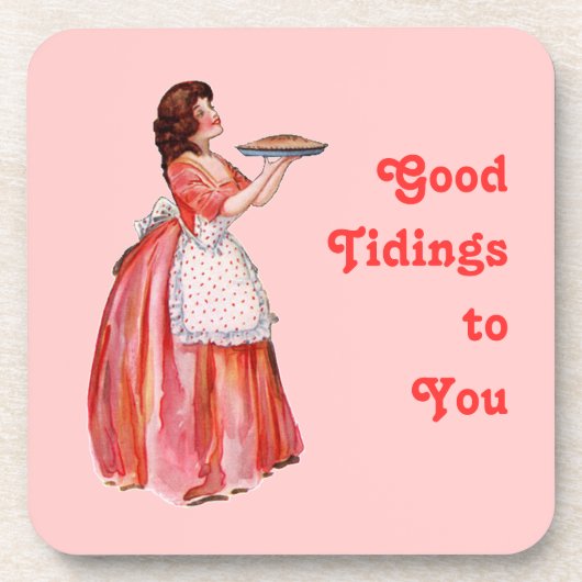 Vintager Kuchenmacher Getränkeuntersetzer (Vorderseite)