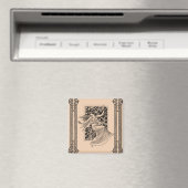 Vintager Kühlschrankmagnet für Frauentänze (In Situ (Geschirrspüler))