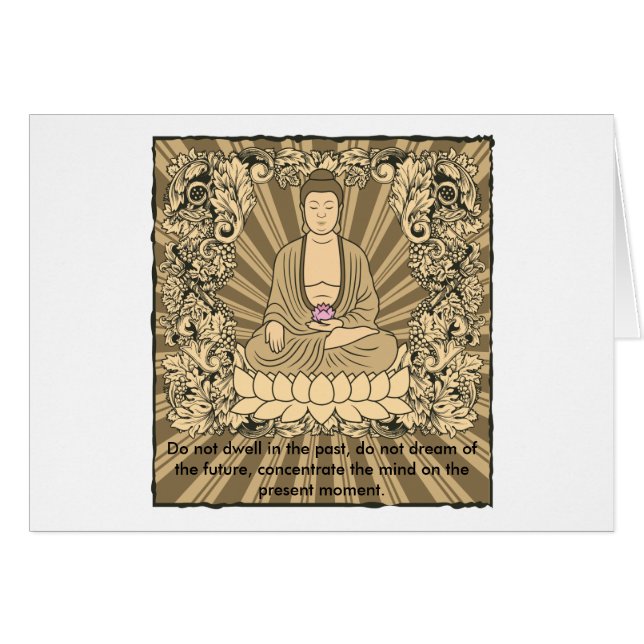 Vintager kundenspezifischer Buddha (Vorderseite (Horizontal))