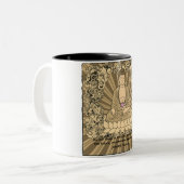 Vintager kundenspezifischer Buddha Zweifarbige Tasse (Vorderseite Links)
