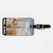 Vintager kundenspezifischer Gepäckumbau Mailands Gepäckanhänger (Vorderseite horizontal)