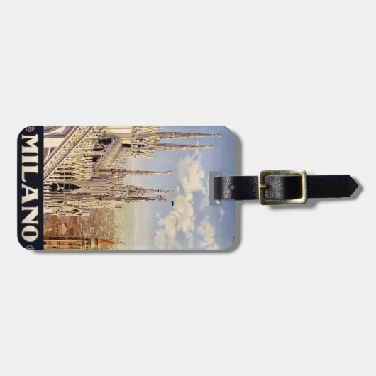 Vintager kundenspezifischer Gepäckumbau Mailands Gepäckanhänger (Vorderseite horizontal)