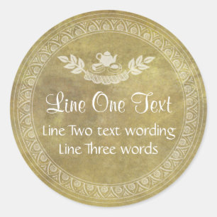 Vintager kundenspezifischer runder aufkleber