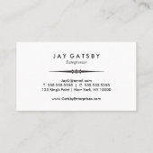 Vintager Kunst-Deko-Entwurf der Geschäfts-Karten-| Visitenkarte (Rückseite)