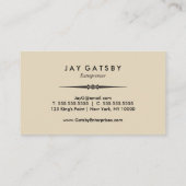 Vintager Kunst-Deko-Entwurf der Geschäfts-Karten-| Visitenkarte (Rückseite)