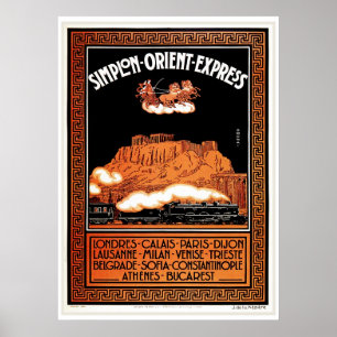Vintager Kunst-Deko Simplon Orient Eilathen Poster