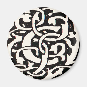 Vintager Kunst Nouveau Buchstabe des Monogramm-C Magnet