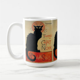 Vintager Kunst Nouveau Chat Noir Kaffeetasse