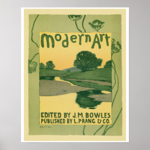 Vintager Kunst Nouveau moderne Kunst-Bucheinband Poster