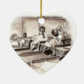 Vintager Kunstlehrer Keramikornament (Hinten)