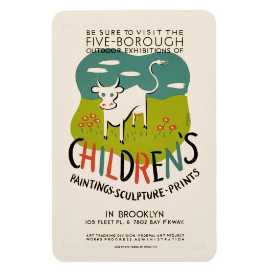 Vintager Kunstmagnet für Kinder Magnet (Vertikal)