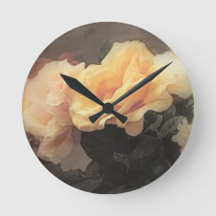 Vintager Kunstuntergrund in Pastellfarben Runde Wanduhr