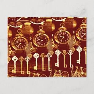 Vintager Kupfer-Floating-Gießereitraum Postkarte