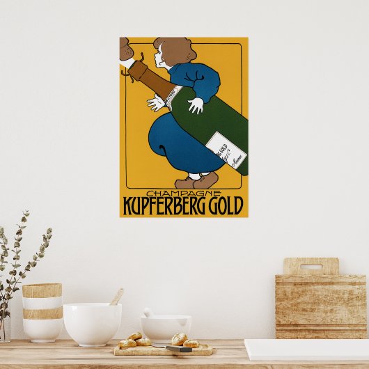 Vintager Kupferberg-Champagner Poster (Küche)