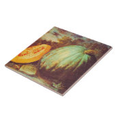 Vintager Kürbiserbe im Herbst Renaissance Fliese (Seite)