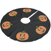 Vintager Kürbisgepanzer Polyester Weihnachtsbaumdecke (Schrägansicht)