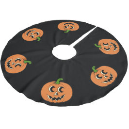 Vintager Kürbisgepanzer Polyester Weihnachtsbaumdecke