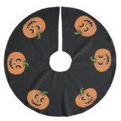 Vintager Kürbisgepanzer Polyester Weihnachtsbaumdecke (Vorderseite)