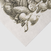 Vintager Kürbisquash Beige Seidenpapier (Detail)