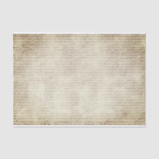 Vintager kursiver Schreibtext auf dem Muster eines Seidenpapier
