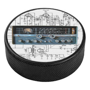 Vintager Kurzer Wave-Funkempfänger Eishockey Puck