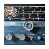 Vintager Kurzer Wave-Funkempfänger Fliese (Vorderseite)