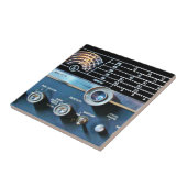 Vintager Kurzer Wave-Funkempfänger Fliese (Seite)