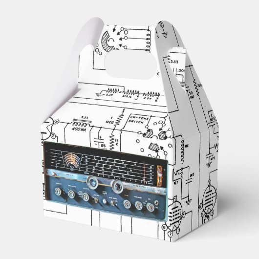 Vintager Kurzer Wave-Funkempfänger Geschenkschachtel (Vorderseite)