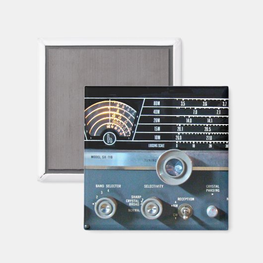 Vintager Kurzer Wave-Funkempfänger Magnet (Vorderseite/Rückseite)