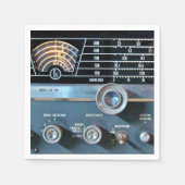 Vintager Kurzer Wave-Funkempfänger Serviette (Vorderseite)