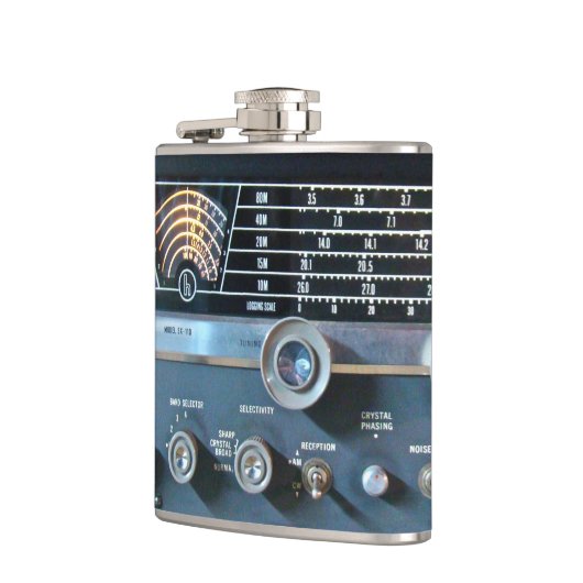 Vintager Kurzer Wave-Funkkolben Flachmann (Links)