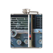 Vintager Kurzer Wave-Funkkolben Flachmann (Rückseite)