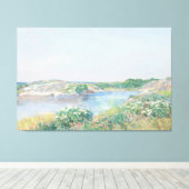 Vintager Küstenmeer BrightBlue Seascape Nautic Leinwanddruck (Insitu (Holzboden))