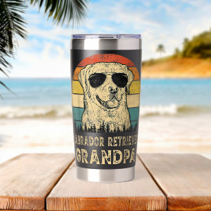 Vintager Labrador Retriever Grandpa Hund Liebhaber Thermobecher