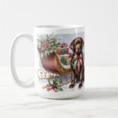 Vintager Labrador Retriever Puppy Dog Kaffeetasse (Links)