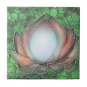 Vintager Lachs Lotus Keramik Tile Fliese (Vorderseite)