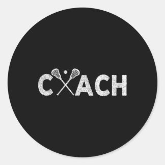 Vintager Lacrosse Coach Lacrosse Teamcoach Retro 1 Runder Aufkleber