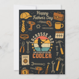 Vintager Lacrosse Vater wie ein regulärer Vater, a Einladung