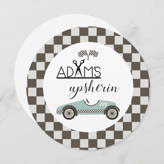 Vintager Ladeplatte Einladung (Vorne/Hinten)