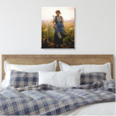 Vintager Lady-Bauer auf den Feldern Leinwanddruck (Insitu (Schlafzimmer))
