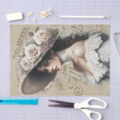 Vintager Lady Spring Seidenpapier (Handwerk)
