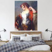 Vintager Lady Vendor mit Jar Leinwanddruck (Insitu (Schlafzimmer))